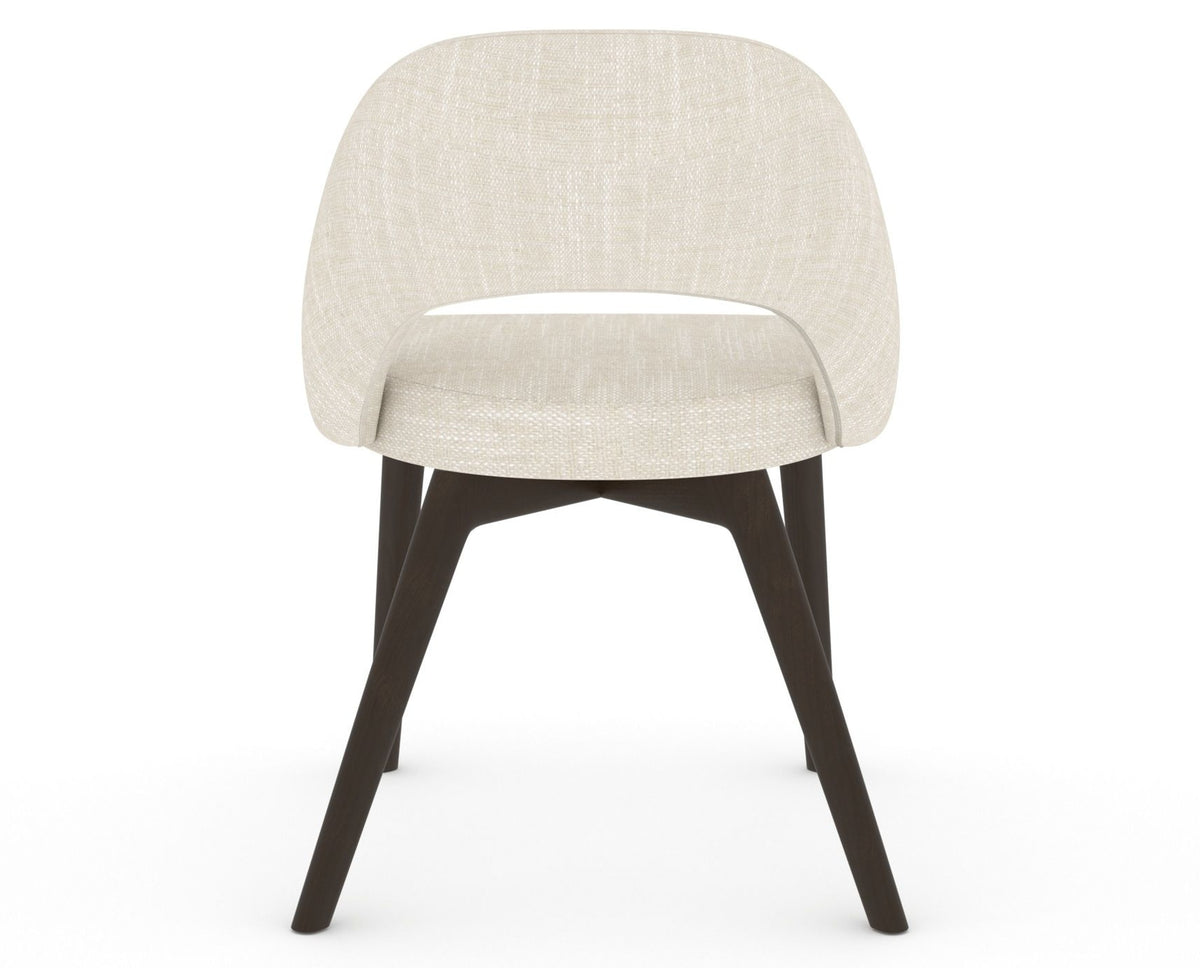 Canadel Downtown Curv Dining Chair in Davy's Grey, FT InsideOut®, back view