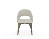 Canadel Downtown Curv Dining Chair in Shadow, TB Fabric, front view