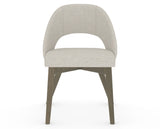 Canadel Downtown Curv Dining Chair in Shadow, TB Fabric, front view