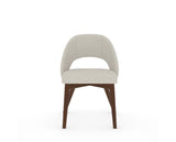 Canadel Downtown Curv Dining Chair in Cognac Washed, TB Fabric, front view