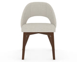 Canadel Downtown Curv Dining Chair in Cognac Washed, TB Fabric, front view