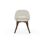 Canadel Downtown Curv Dining Chair in Cognac Washed, TB Fabric, back view