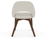 Canadel Downtown Curv Dining Chair in Cognac Washed, TB Fabric, back view