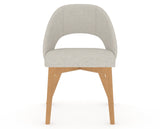 Canadel Downtown Curv Dining Chair in Caramel Washed, TB Fabric, front view