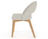 Canadel Downtown Curv Dining Chair in Caramel Washed, TB Fabric, side view