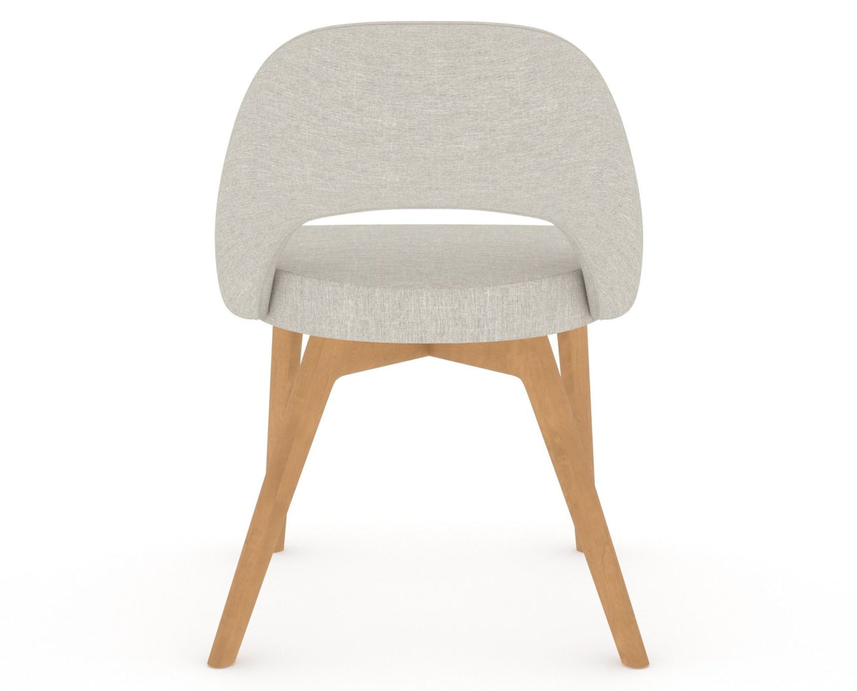 Canadel Downtown Curv Dining Chair in Caramel Washed, TB Fabric, back view
