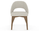 Canadel Downtown Curv Dining Chair in Pecan Washed, TB Fabric, front view