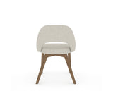 Canadel Downtown Curv Dining Chair in Pecan Washed, TB Fabric, back view