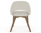 Canadel Downtown Curv Dining Chair in Pecan Washed, TB Fabric, back view