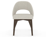 Canadel Downtown Curv Dining Chair in Hazelnut Washed, TB Fabric, front view