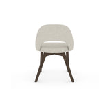 Canadel Downtown Curv Dining Chair in Hazelnut Washed, TB Fabric, back view