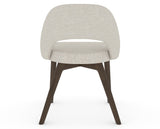 Canadel Downtown Curv Dining Chair in Hazelnut Washed, TB Fabric, back view