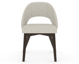 Canadel Downtown Curv Dining Chair in Davy's Grey, TB Fabric, front view