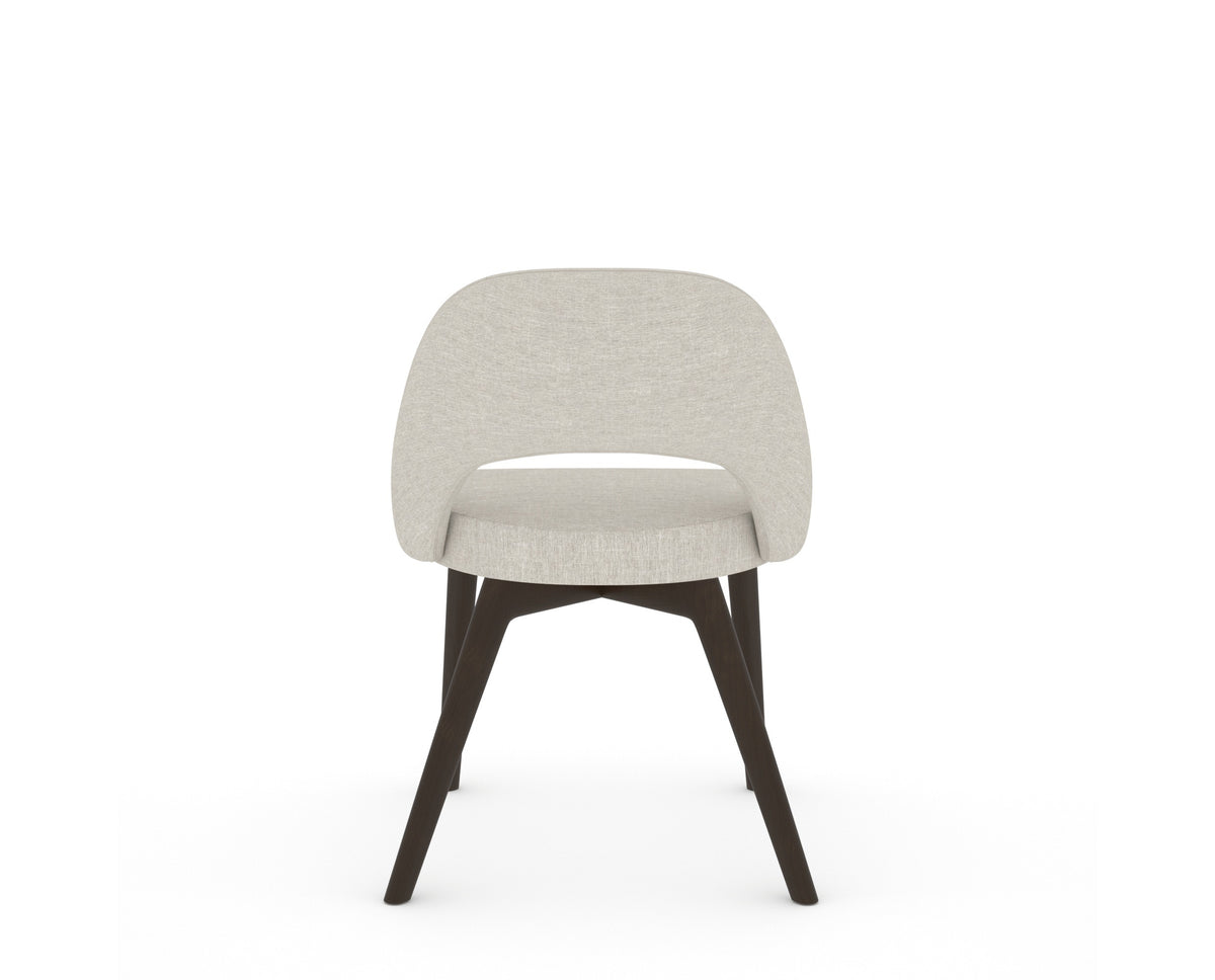 Canadel Downtown Curv Dining Chair in Davy's Grey, TB Fabric, back view