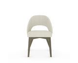 Canadel Downtown Curv Dining Chair in Shadow, TW Fabric, front view