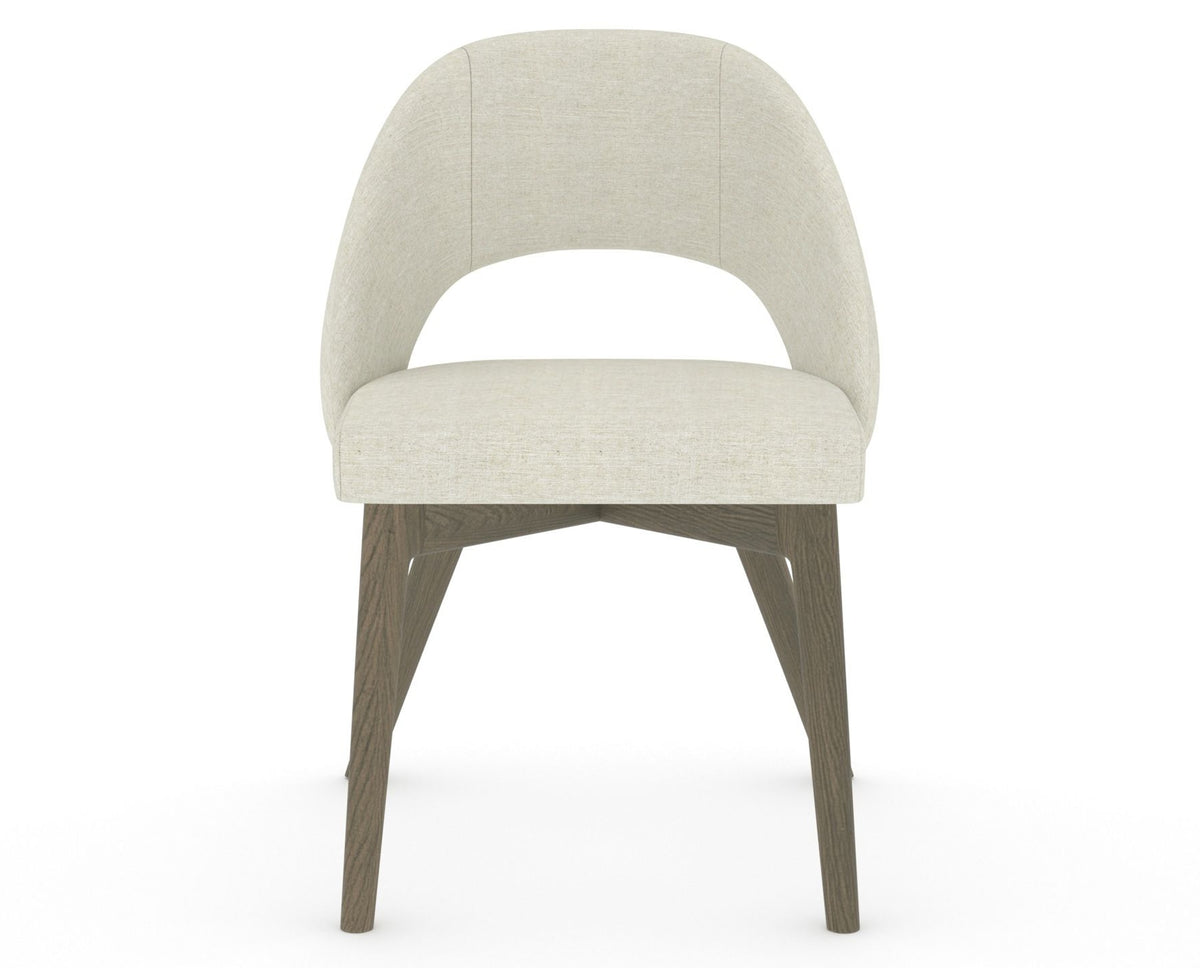 Canadel Downtown Curv Dining Chair in Shadow, TW Fabric, front view