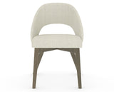 Canadel Downtown Curv Dining Chair in Shadow, TW Fabric, front view