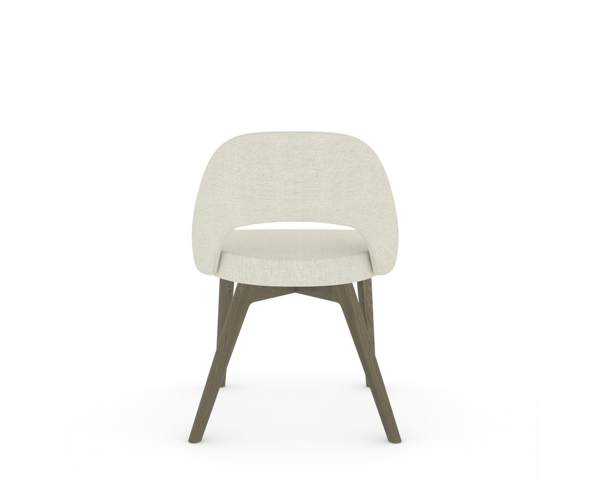 Canadel Downtown Curv Dining Chair in Shadow, TW Fabric, back view