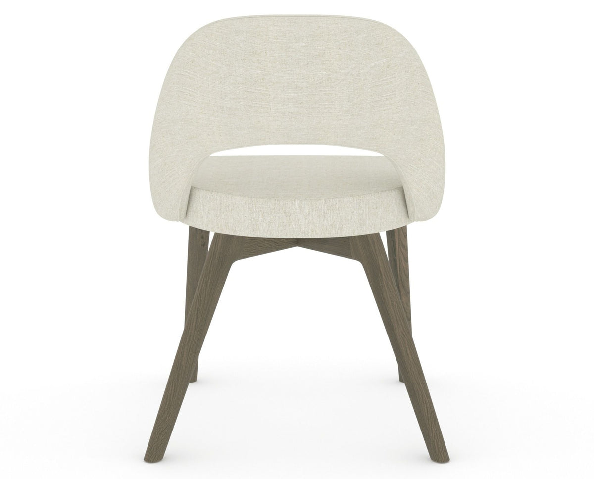 Canadel Downtown Curv Dining Chair in Shadow, TW Fabric, back view