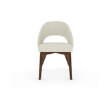 Canadel Downtown Curv Dining Chair in Cognac Washed, TW Fabric, front view