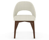 Canadel Downtown Curv Dining Chair in Cognac Washed, TW Fabric, front view