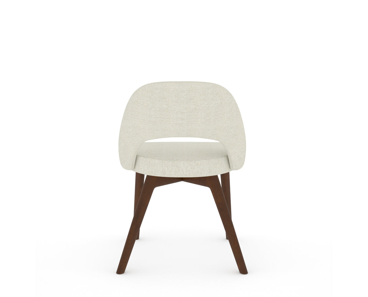 Canadel Downtown Curv Dining Chair in Cognac Washed, TW Fabric, back view