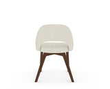 Canadel Downtown Curv Dining Chair in Cognac Washed, TW Fabric, back view
