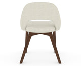 Canadel Downtown Curv Dining Chair in Cognac Washed, TW Fabric, back view