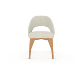 Canadel Downtown Curv Dining Chair in Caramel Washed, TW Fabric, front view