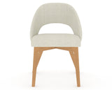 Canadel Downtown Curv Dining Chair in Caramel Washed, TW Fabric, front view