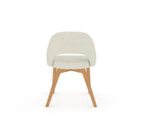 Canadel Downtown Curv Dining Chair in Caramel Washed, TW Fabric, back view