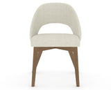 Canadel Downtown Curv Dining Chair in Pecan Washed, TW Fabric, front view