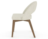 Canadel Downtown Curv Dining Chair in Pecan Washed, TW Fabric, side view