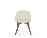 Canadel Downtown Curv Dining Chair in Pecan Washed, TW Fabric, back view