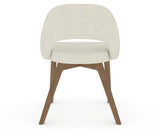 Canadel Downtown Curv Dining Chair in Pecan Washed, TW Fabric, back view