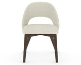 Canadel Downtown Curv Dining Chair in Hazelnut Washed, TW Fabric, front view