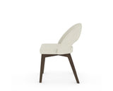 Canadel Downtown Curv Dining Chair in Hazelnut Washed, TW Fabric, side view