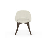 Canadel Downtown Curv Dining Chair in Hazelnut Washed, TW Fabric, back view
