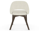 Canadel Downtown Curv Dining Chair in Hazelnut Washed, TW Fabric, back view