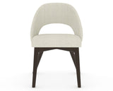 Canadel Downtown Curv Dining Chair in Davy's Grey, TW Fabric, front view