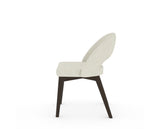 Canadel Downtown Curv Dining Chair in Davy's Grey, TW Fabric, side view