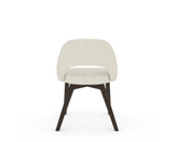 Canadel Downtown Curv Dining Chair in Davy's Grey, TW Fabric, back view