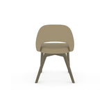 Canadel Downtown Curv Dining Chair in Shadow, XY Faux Leather, back view