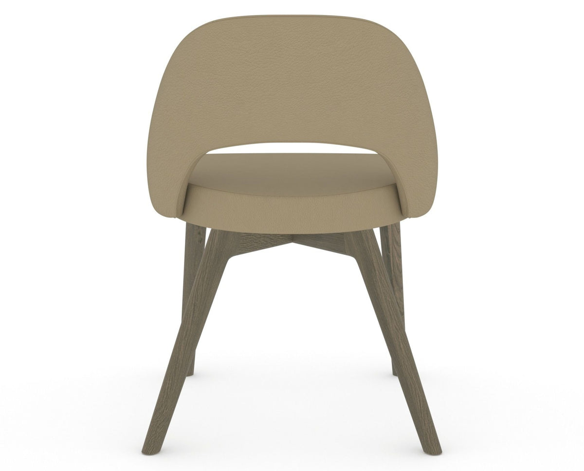 Canadel Downtown Curv Dining Chair in Shadow, XY Faux Leather, back view