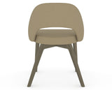 Canadel Downtown Curv Dining Chair in Shadow, XY Faux Leather, back view
