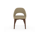 Canadel Downtown Curv Dining Chair in Cognac Washed, XY Faux Leather, front view