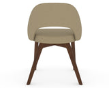 Canadel Downtown Curv Dining Chair in Cognac Washed, XY Faux Leather, back view
