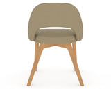 Canadel Downtown Curv Dining Chair in Caramel Washed, XY Faux Leather, back view