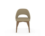 Canadel Downtown Curv Dining Chair in Pecan Washed, XY Faux Leather, front view
