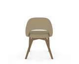 Canadel Downtown Curv Dining Chair in Pecan Washed, XY Faux Leather, back view